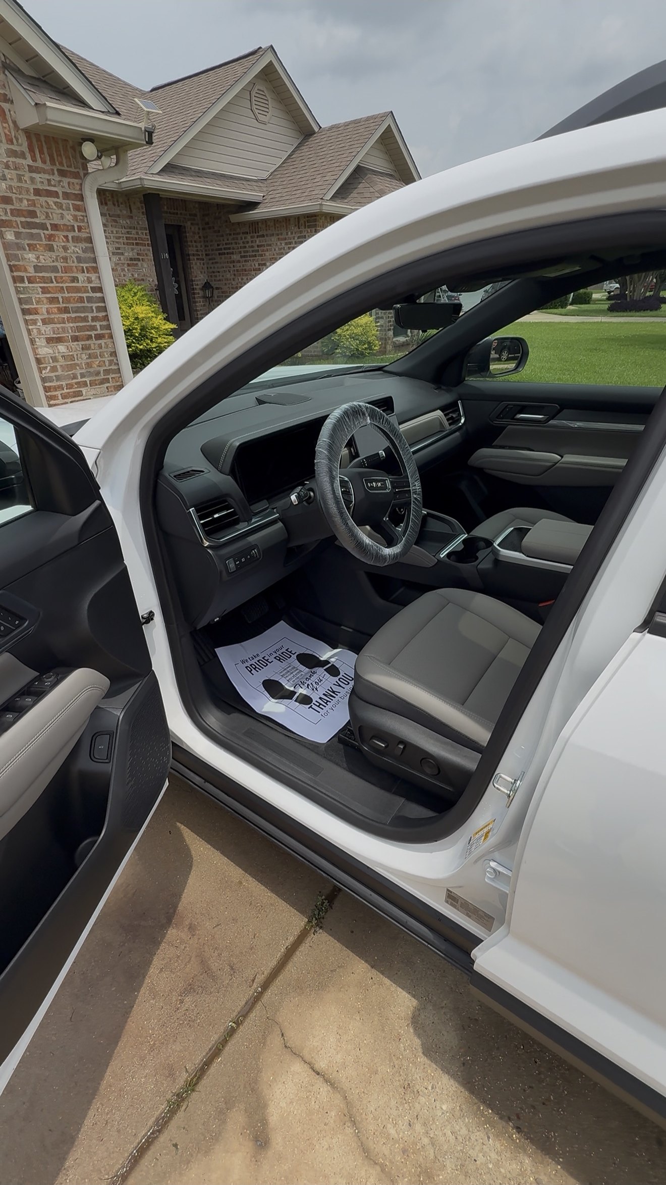 GMC interior with fresh floor liners and clean seats